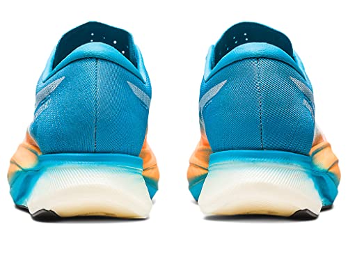 ASICS Unisex METASPEED Sky+ Running Shoes, 10M / 11.5W, Orange POP/Island Blue