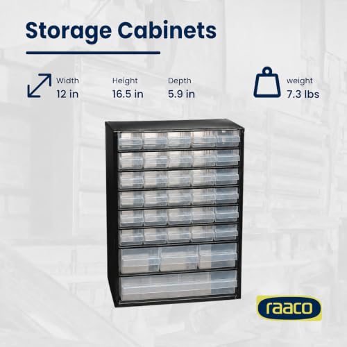Raaco Steel Storage Cabinet, Standard 34-Drawer (C9-34) - Nuts & Bolts