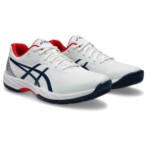 ASICS Men's Gel-Game 9 Pickleball Shoes, 11, White/Night Sky