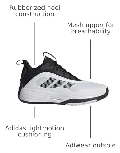 Adidas Men's Own The Game 3.0, White/Black/Black, 9.5