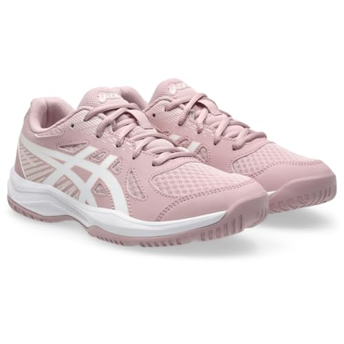 ASICS Kid's Upcourt 6 Grade School Volleyball Shoes, 5, MORGANITE/White