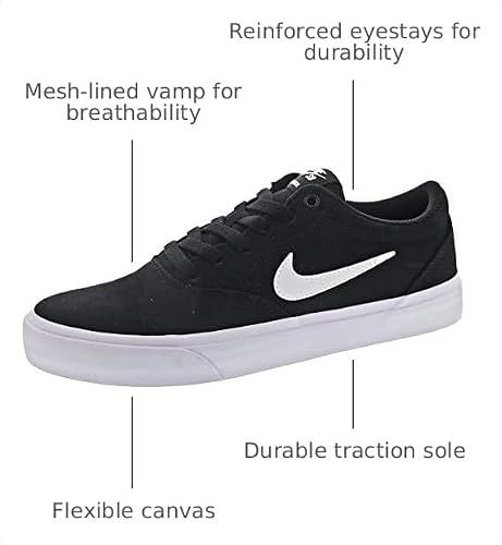 Nike Men's SB Charge Suede Basketball, Black Schwarz Weiß 002, 12 AU