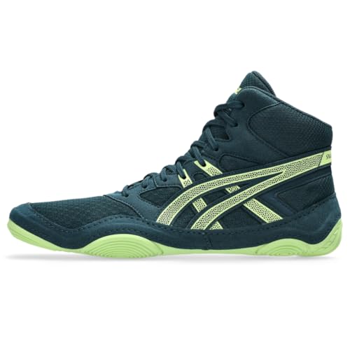 ASICS Men's Snapdown 4 Wrestling Shoes, 8.5, Tranquil Teal/Lucid Yellow
