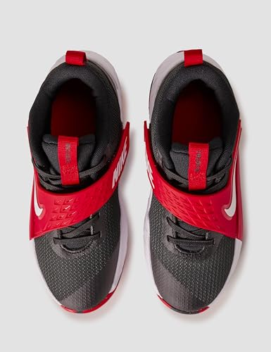 Nike Little Kid's Team Hustle D Basketball Shoes, Black/White-University Red, 1.5Y