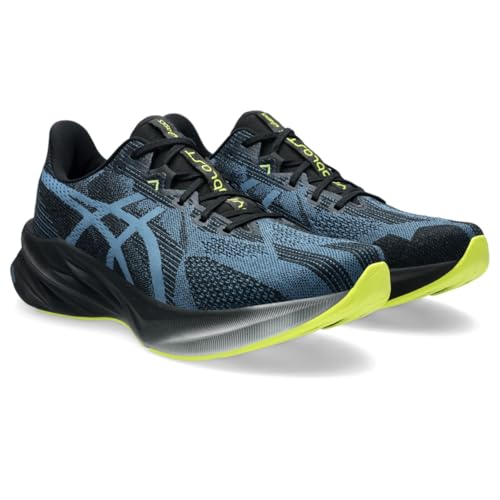ASICS Men's DYNABLAST 5 Running Shoes, 11.5, Black/Winter SEA