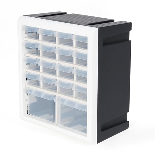 Gonice 18 Drawer Plastic Screw Storage Organizer, Tool Storage Box for Screws, Nuts and Small Parts