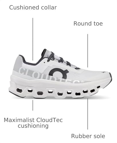 On Women's Cloudmonster Sneakers, All White, 9 Medium US