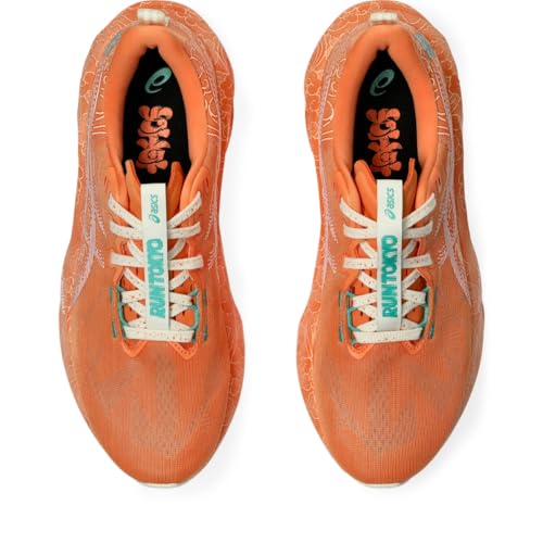 ASICS Unisex NOVABLAST 5 Tokyo Running Shoes, 12M / 13.5W, Sun Peach/White