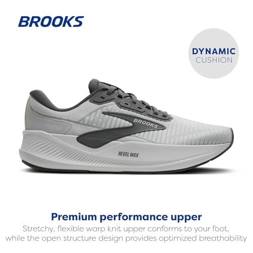 Brooks Men’s Revel Max Neutral Running & Walking Shoe - Oyster Mushroom/Poppy Seed - 12.5 Medium