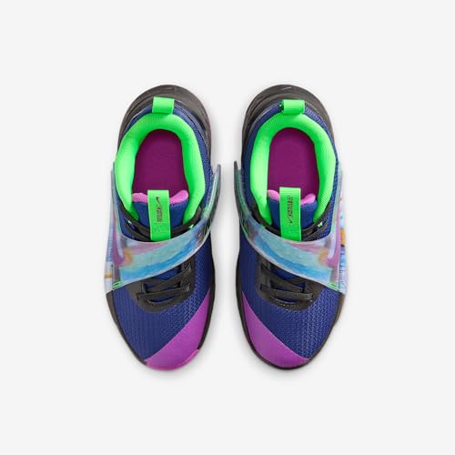 Nike Team Hustle D 12 Little Kids' Shoes (Blue Void/Black/Green Strike/Vivid Purple) Size 13