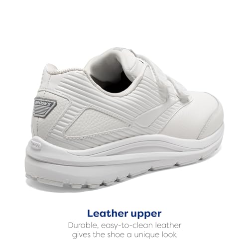 Brooks Women's Addiction Walker V-Strap 2 Walking Shoe - White/White - 8 X-Wide