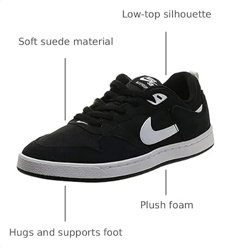 Nike Men's SB Alleyoop Walking Shoe, Black/White-Black, 8 UK