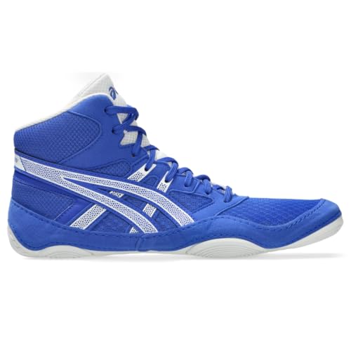 ASICS Men's Snapdown 4 Wrestling Shoes, 8.5, NEON Blue/White