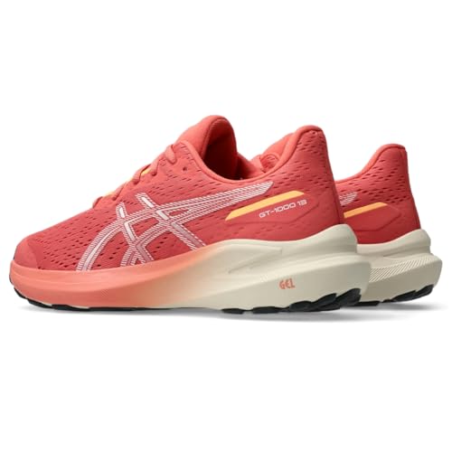 ASICS, Unisex Kids, GT-1000 13 Grade School (Little Kid/Big Kid), Dark Pink Clay/White, 7 Medium, Big Kid