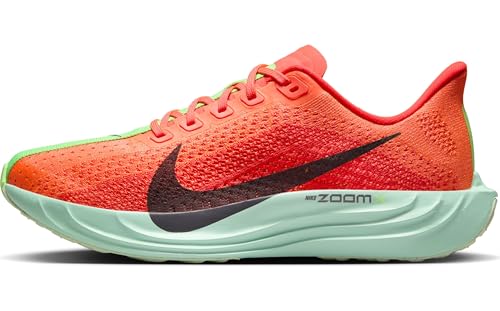Nike Pegasus Plus Women's Road Running Shoes (FQ7261-600, Bright Crimson/Lime Blast/Mint Foam/Cave Purple) Size 7.5