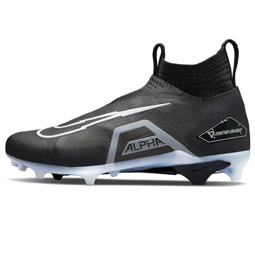 Nike Alpha Menace Elite 3 Mens Football Cleat (Black/White/Iron Grey, us_Footwear_Size_System, Adult, Men, Numeric, Medium, Numeric_13_Point_5)
