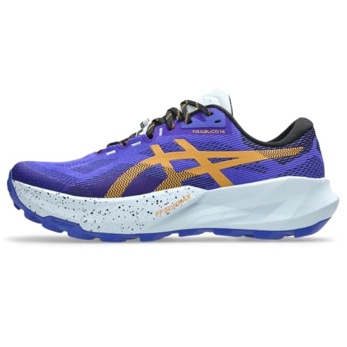 ASICS Men's Trabuco 14 Trail Running Shoes, 9.5, Cobalt Burst/Sandstorm
