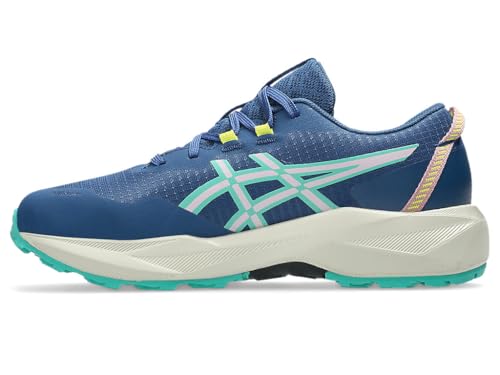 ASICS Kid's PRE Venture 11 Grade School Running Shoes, 4, Twilight Blue/Aurora Green