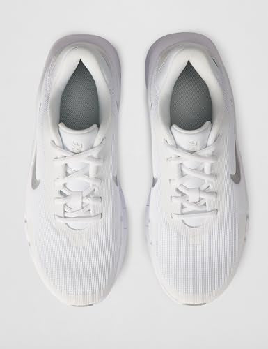 Nike Women's Flex Train Training/Workout Shoes, White/Metallic Silver-Photon Dust, 11.5