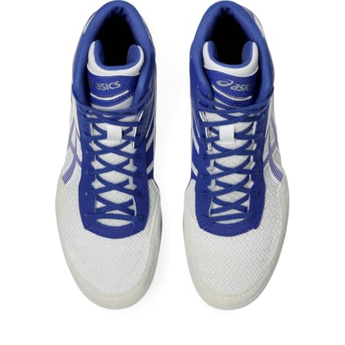ASICS Men's MATCONTROL 3 Wrestling Shoes, 9.5, White/Dark Cobalt