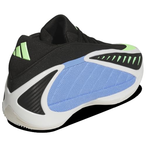 adidas Men's Anthony Edwards 1 Low Top Basketball Shoes Blue Fusion/Zero Metallic/Lime Burst 10.5 Medium