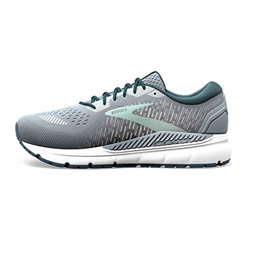 Brooks Women's Addiction GTS 15 Supportive Running Shoe - Grey/Navy/Aqua - 9 Medium