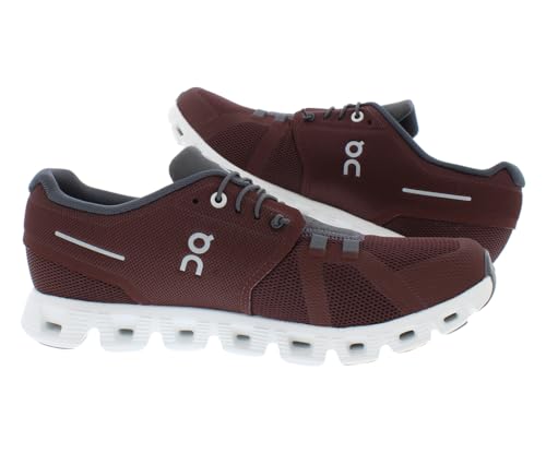On Men's Cloud 5 Sneakers, Ox | Shadow, Red, 10.5 Medium US