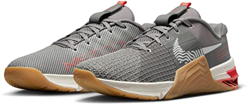 Nike Men's Metcon 8 Training Shoes, Flat Pewter Phantom Gum Med Brown, 42 EU