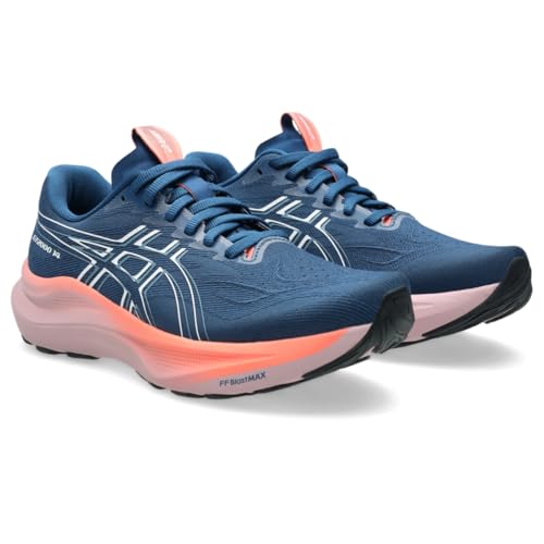 ASICS Women's GT-2000 14 Running Shoes, 9.5, Twilight Blue/White