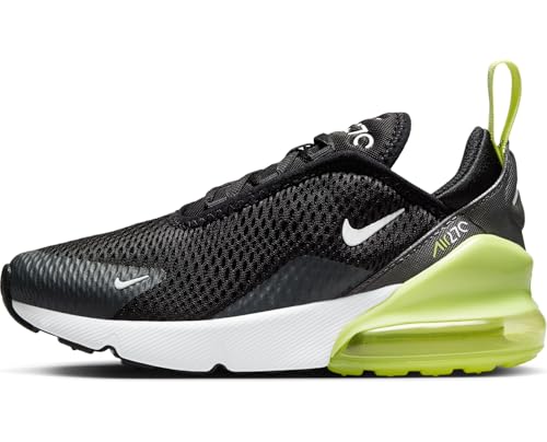 Nike Air Max 270 Little Kids' Shoes (AO2372-704, Light Lemon Twist/Black/Anthracite/White) Size 12