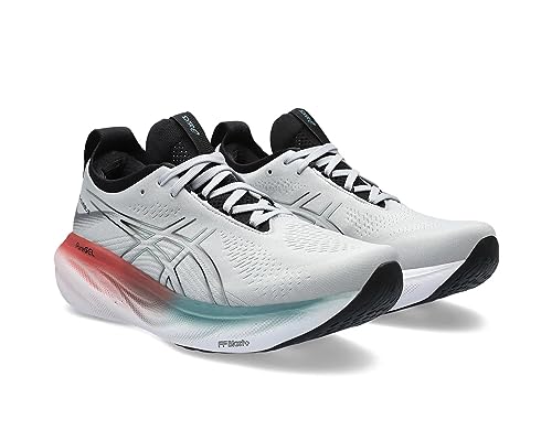 ASICS Gel-Nimbus 25, Men's Running Shoes, Piedmont Grey Foggy Teal, 8