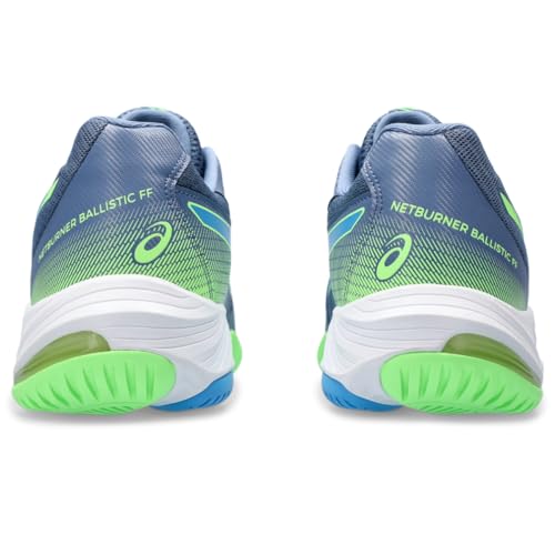 ASICS Men's Netburner Ballistic FlyteFoam 3 Volleyball Shoe, 8, Denim Blue/Waterscape