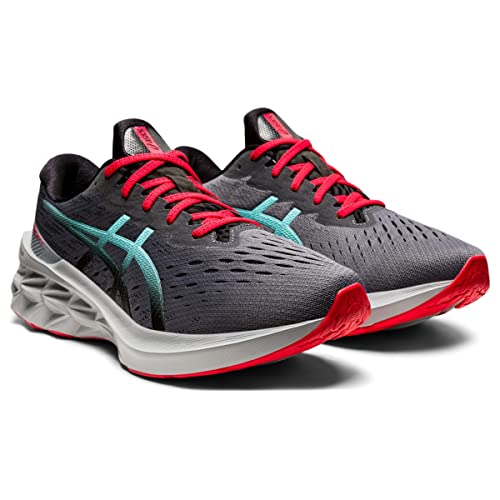 ASICS Mens Novablast 2 Running Shoes, 9, Metropolis/Clear Blue