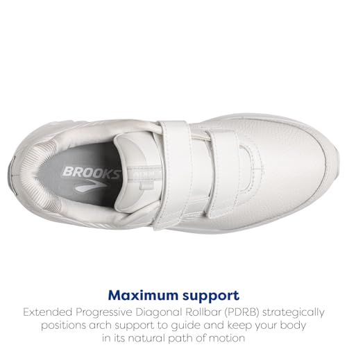 Brooks Women's, Addiction Walker V-Strap 2 Walking Shoe White 10 B
