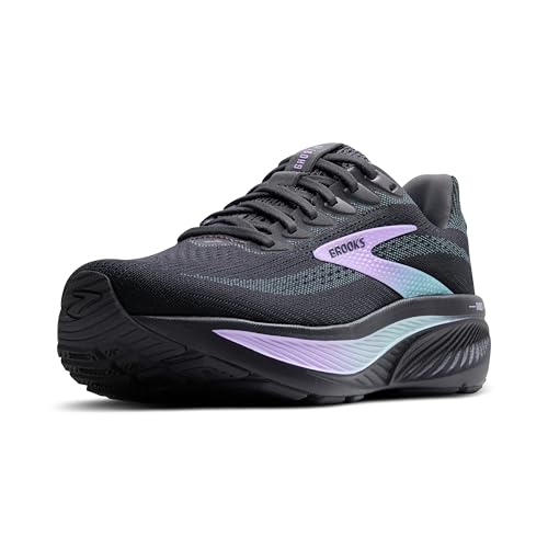 Brooks Women’s Ghost 17 Neutral Running Shoe - Grey/Clearwater/Purple - 8.5 Medium