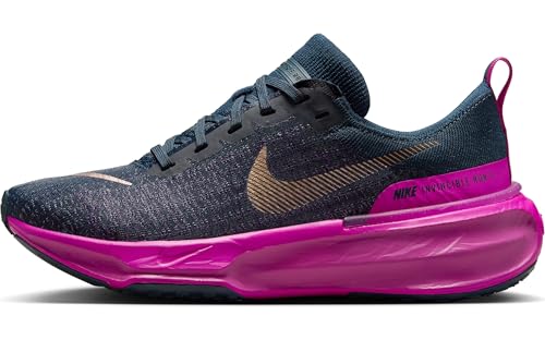 Nike Invincible 3 Women's Road Running Shoes (DR2660-404, Armory Navy/Vivid Grape/Hot Fuchsia/) Size 11