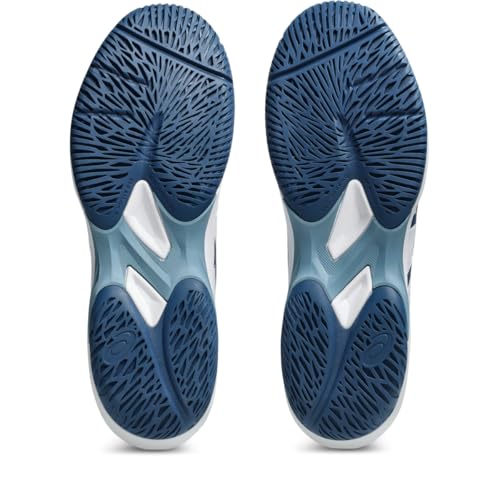 ASICS Men's Game FlyteFoam Pickleball Shoes, 9.5, White/Twilight Blue
