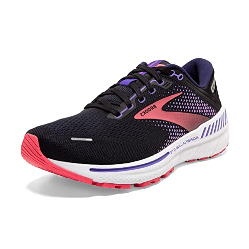 Brooks Ghost 14 Women's Running Shoes, Black/Red, Black Light Coral, 10