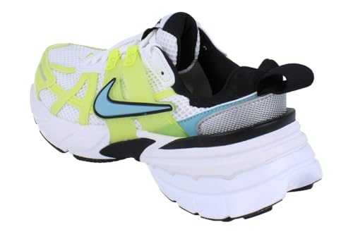 Nike Women's V2K Run Trainers in White Denim Turquoise Cyber Black 100