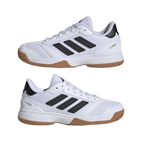 Adidas Unisex-Kids Ligra 8 Indoor Volleyball, White/Black/White, 1