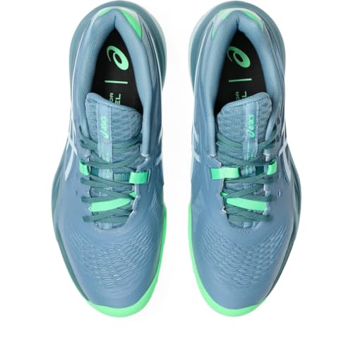 ASICS Men's Gel-Resolution X Padel Tennis Shoes, 11.5, SABA Blue/Cool Grey