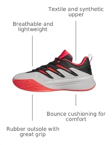 Adidas Unisex-Adult Dame Certified 3 Basketball, Black/Lucid Red/Grey, 13