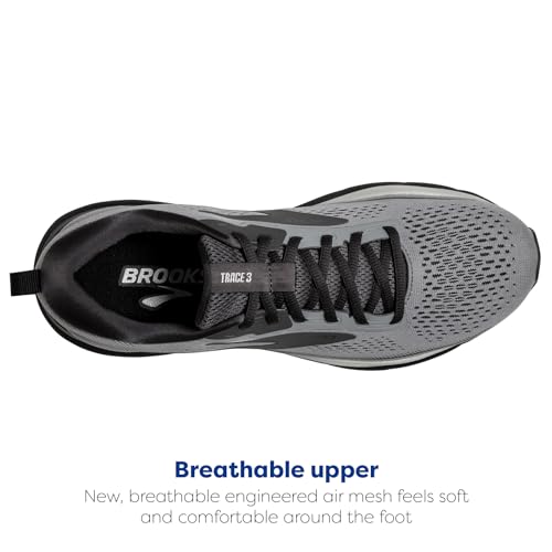 Brooks Men’s Trace 3 Neutral Running Shoe - Grey/Black/Ebony - 11 Medium