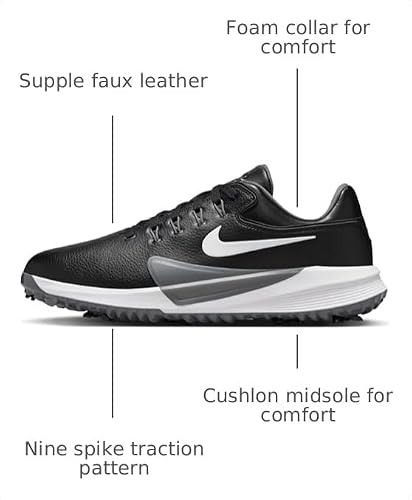Nike Victory Pro 4 Golf Shoe, FZ7611, Black white iron grey., 10