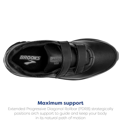 Brooks Women's Addiction Walker V-Strap 2 Walking Shoe - Black/Black - 10.5 X-Wide