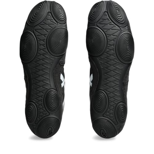 ASICS Men's Snapdown 4 Wrestling Shoes, 12, Black/White