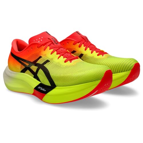ASICS Unisex METASPEED Sky Running Shoes, 5M / 6.5W, Safety Yellow/Black