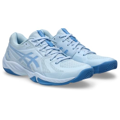 ASICS Women's Blade FlyteFoam Volleyball Shoes, 8.5, Light Blue/Blue Coast