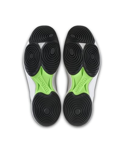 WILSON Hurakn Pro V2 Men's Padel Shoe - Black/White/Green Gecko, Size 10.5 US
