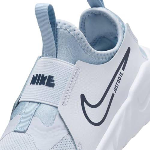 Nike Flex Runner 2 Big Kids' Road Running Shoes (DJ6038-010, Football Grey/Light Armory Blue/White) Size 6